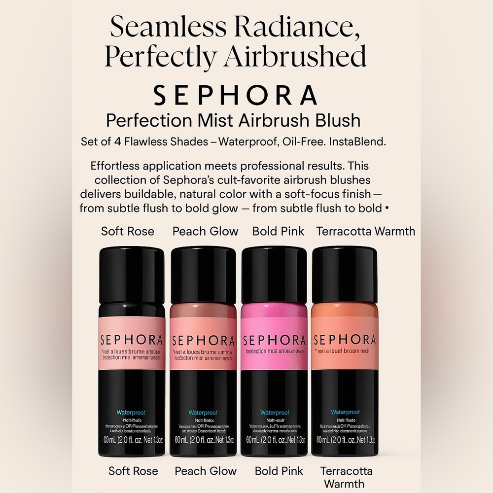 Sephora blush set of 4 (each one retail $15)
